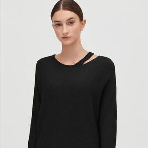 Cuyana Recycled Cashmere Split Neck Sweater XS
